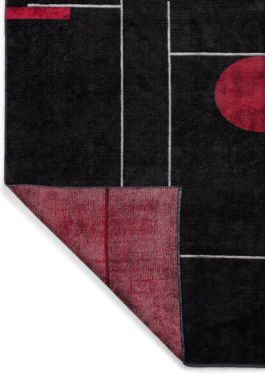 CIRCUS LIGHT GREY - BLACK - RED RUG