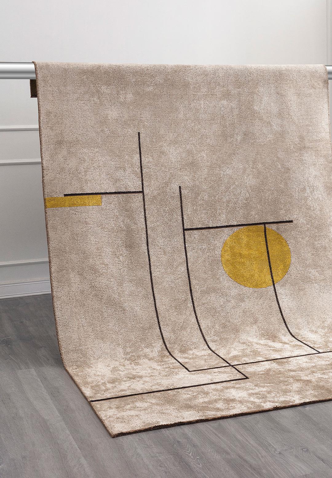 CIRCUS BLACK - BONE - YELLOW RUG