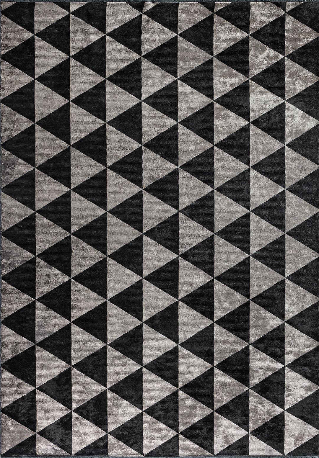 FERRARA BLACK - LIGHT GREY RUG
