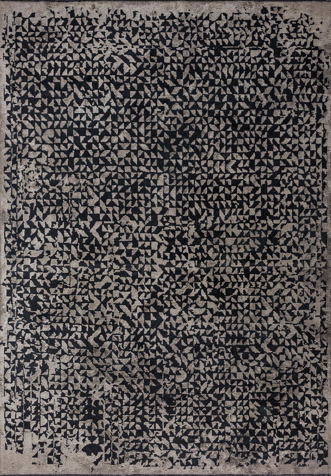 BOLOGNA MATTE BLACK - BEIGE RUG