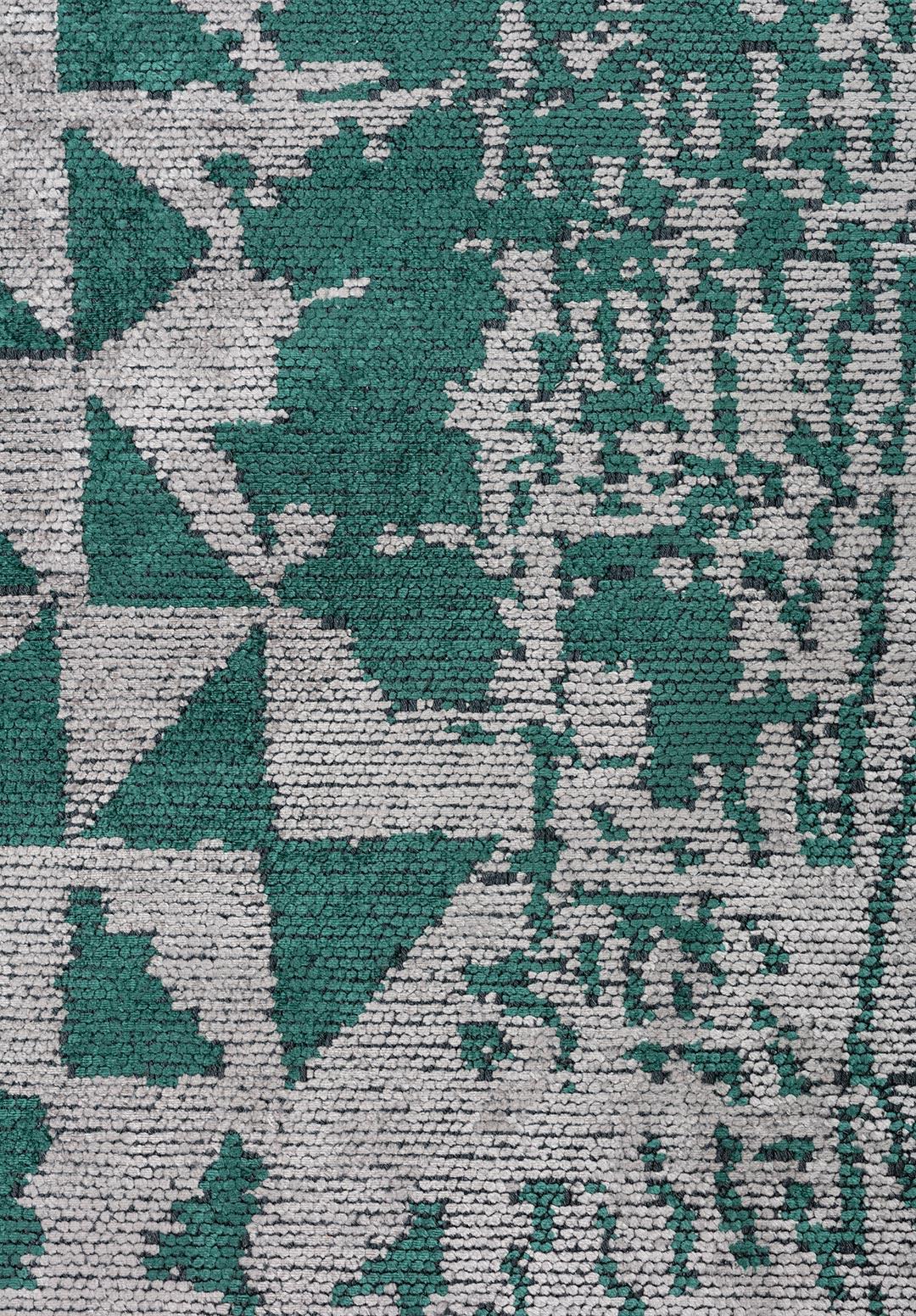 GULF DARK GREEN - GREY RUG