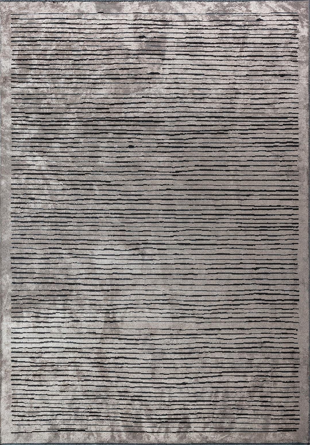 STRIPE SİYAH - KOYU GRİ HALI