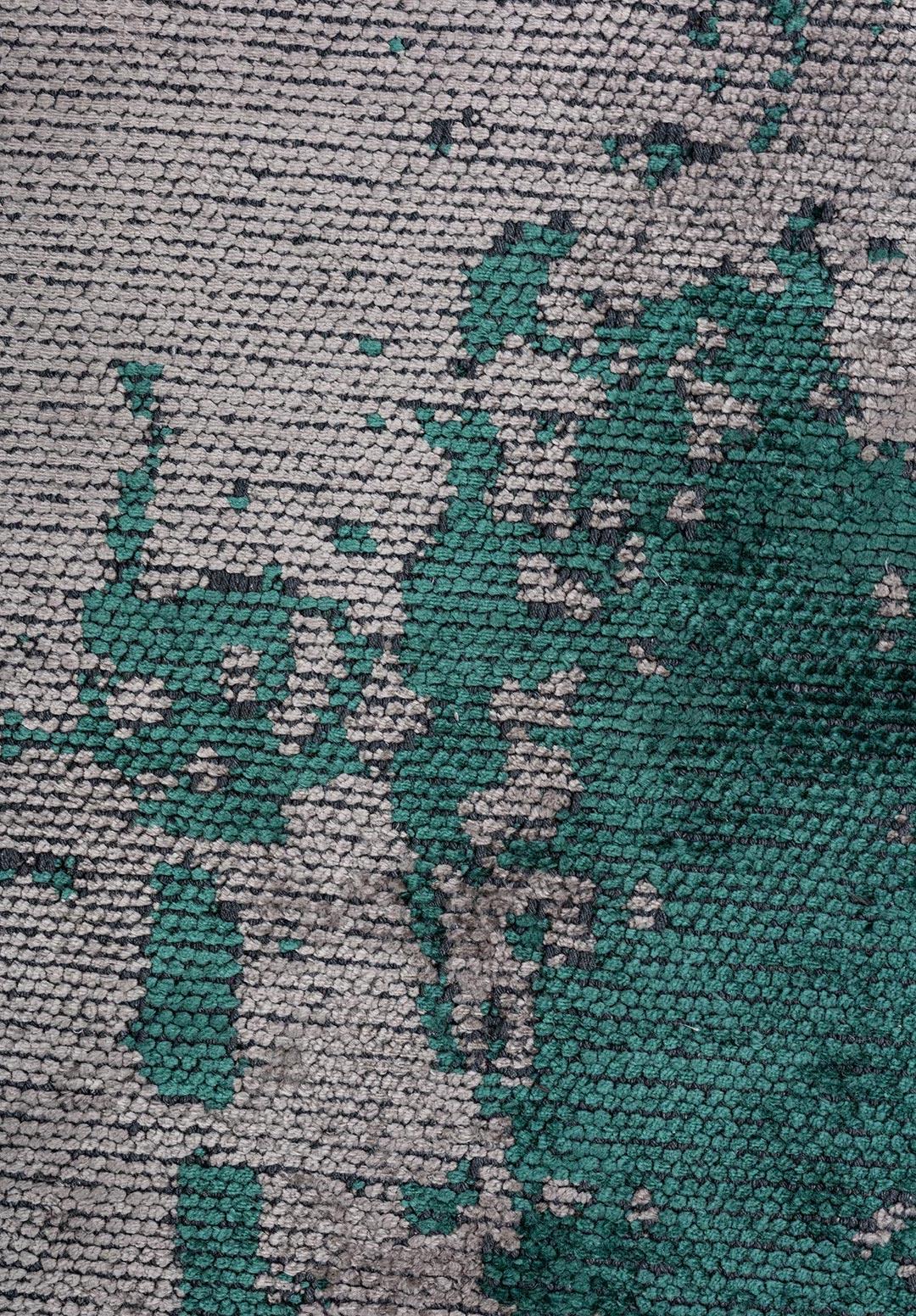 PAINT DARK GREEN - GREY RUG