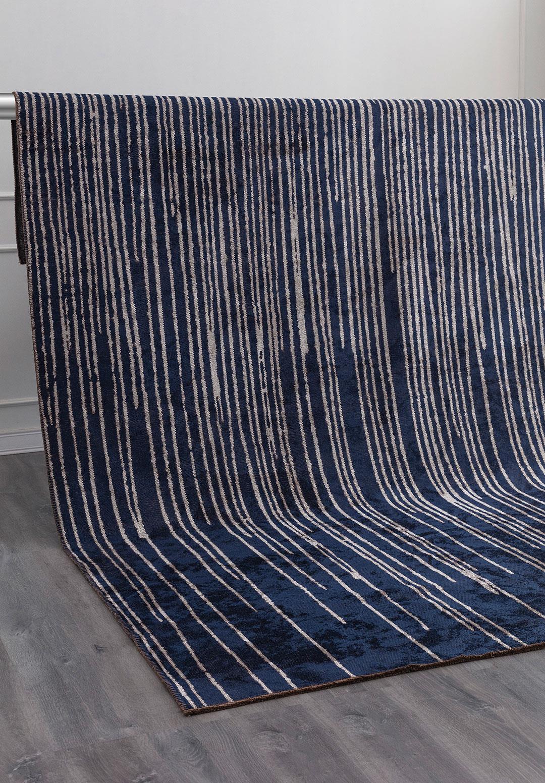 LUMOS KOYU LACİVERT - AÇIK GRİ HALI