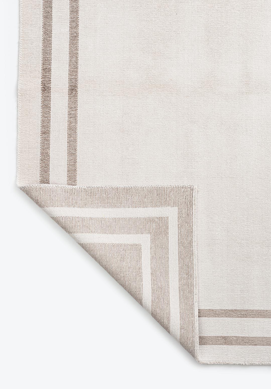PARALLEL BORDER ECRU - NOUGAT RUG