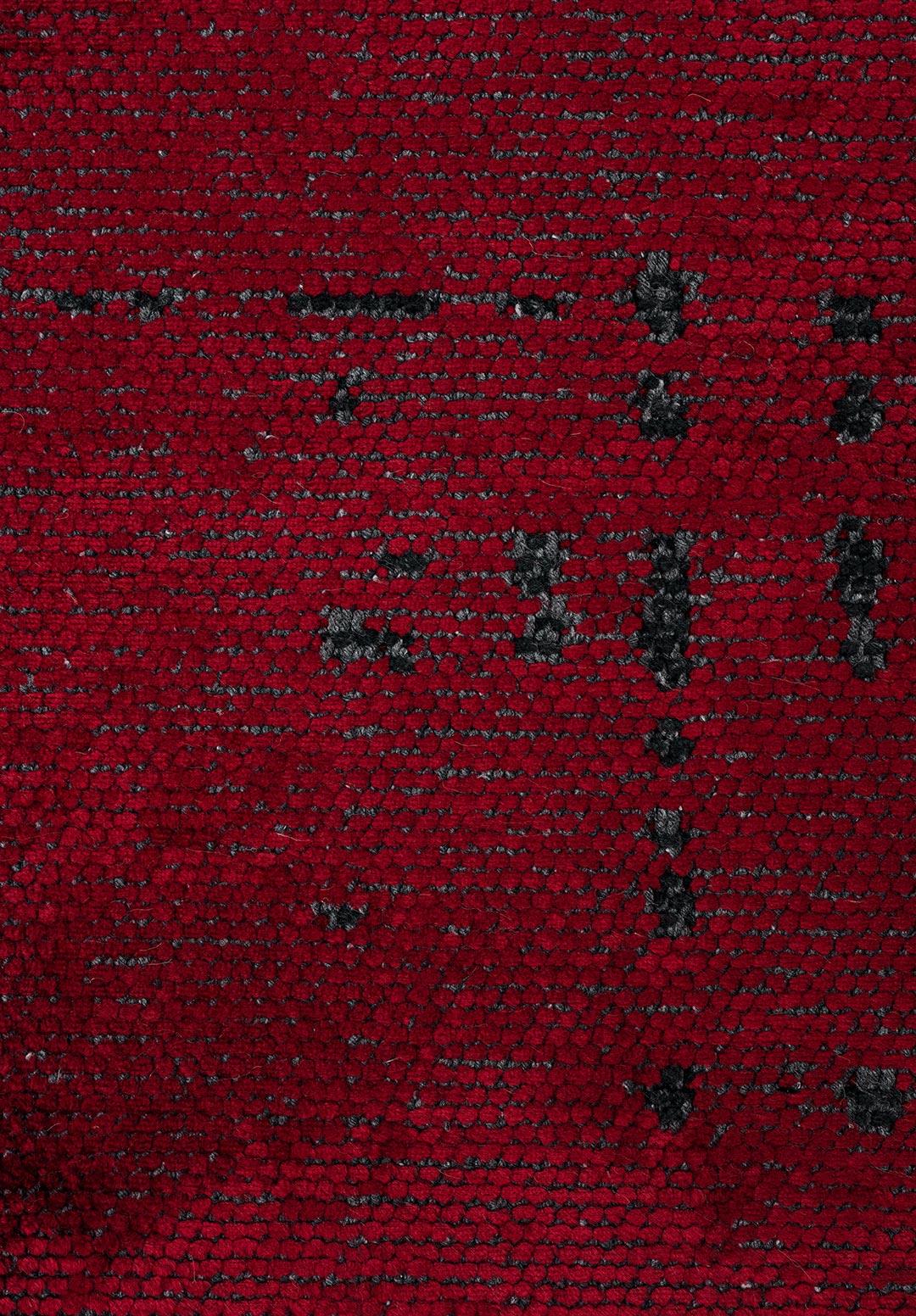 SPACE RED - MATTE BLACK RUG