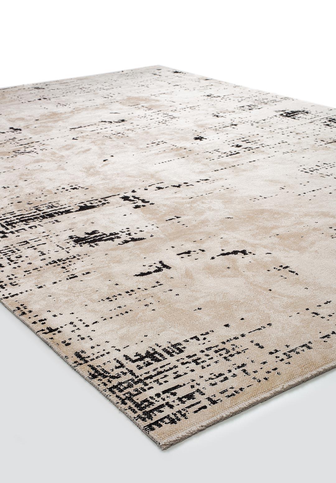 SPACE ECRU - BLACK RUG