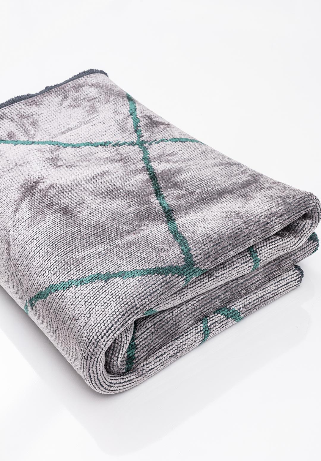 MOROCCAN KOYU YEŞİL - AÇIK GRİ HALI