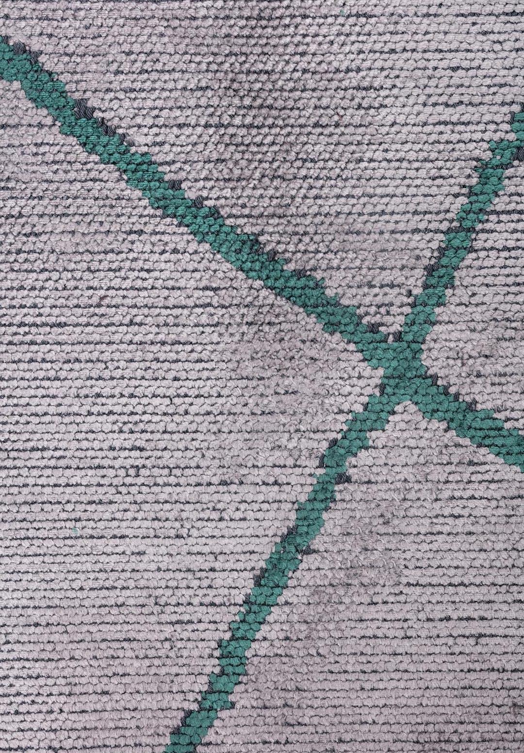 MOROCCAN KOYU YEŞİL - AÇIK GRİ HALI