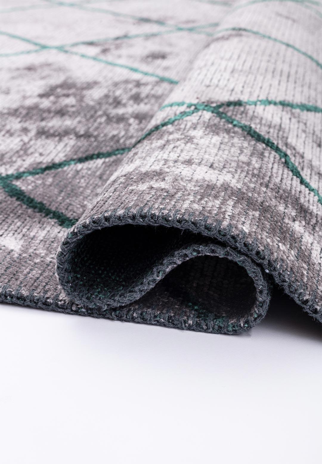 MOROCCAN KOYU YEŞİL - AÇIK GRİ HALI