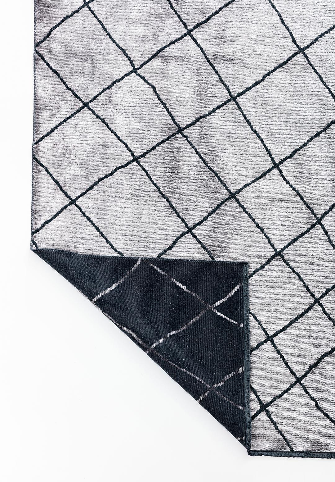 MOROCCAN MAT SİYAH - AÇIK GRİ HALI