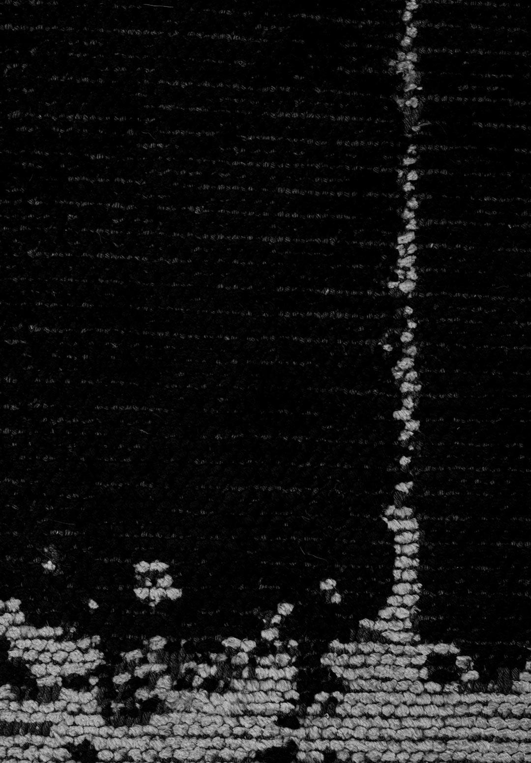 BARBER LIGHT GREY - BLACK RUG