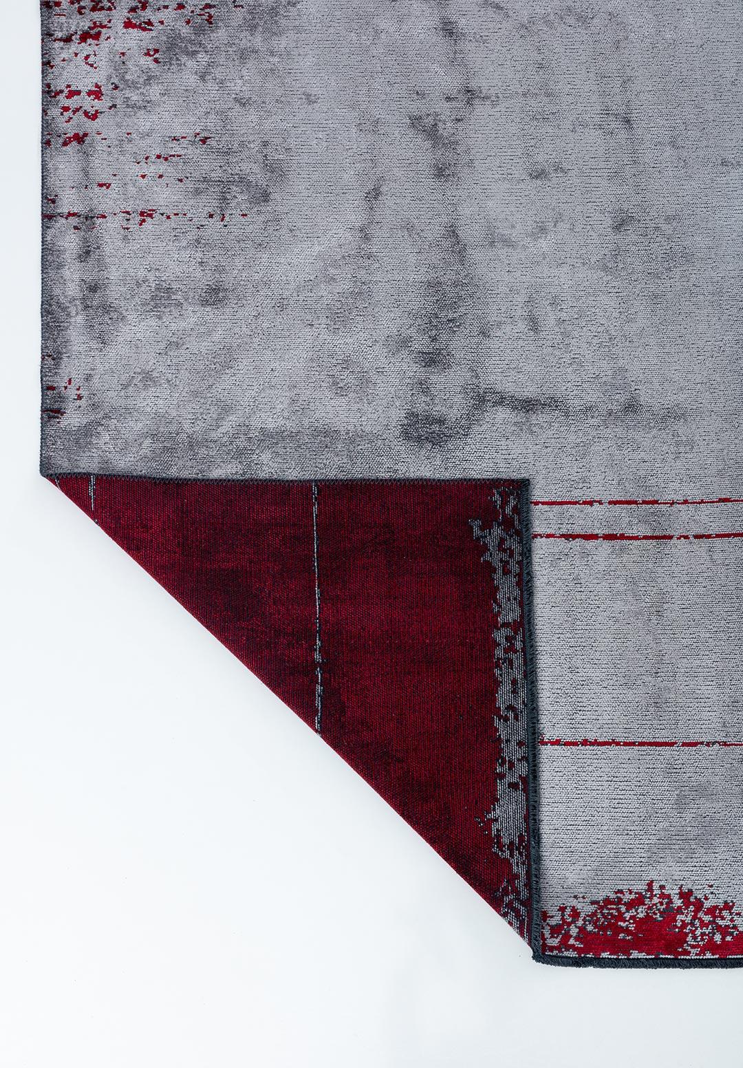 BARBER RED - LIGHT GREY RUG