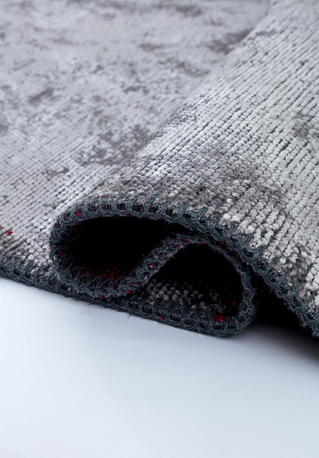 BARBER RED - LIGHT GREY RUG