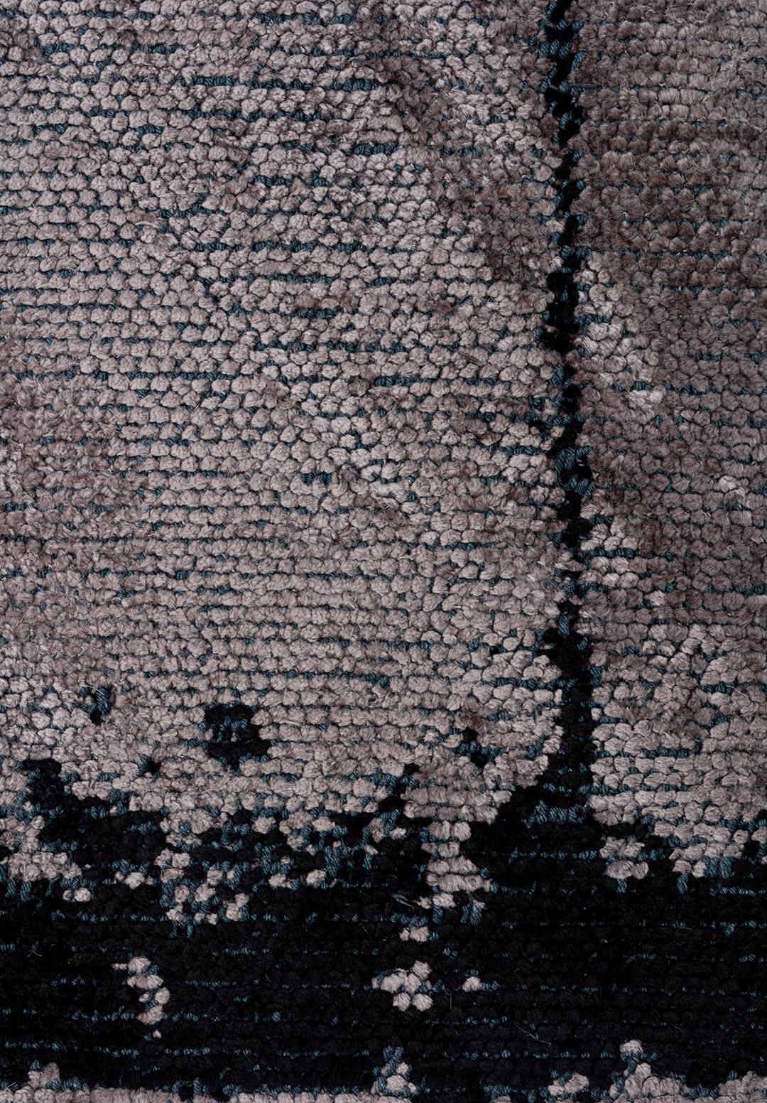 BARBER BLACK - DARK GREY RUG