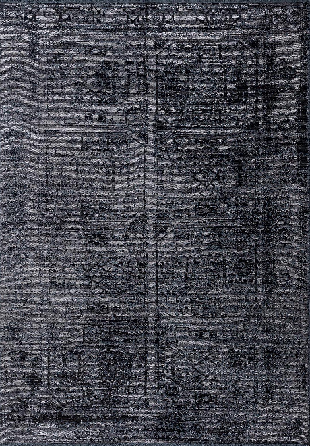 TILE SİYAH - KOYU GRİ HALI