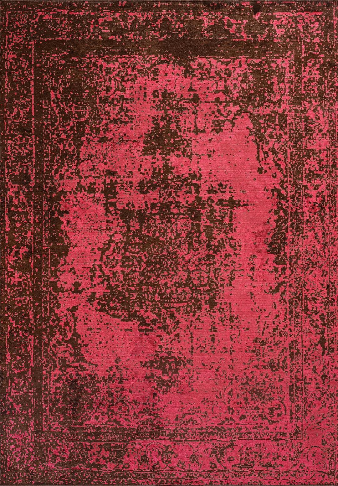 MEDALLION KOYU KAHVE - FUŞYA HALI