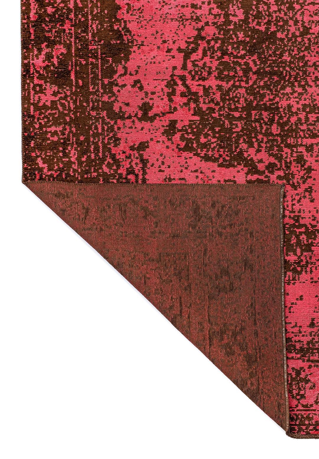 MEDALLION KOYU KAHVE - FUŞYA HALI