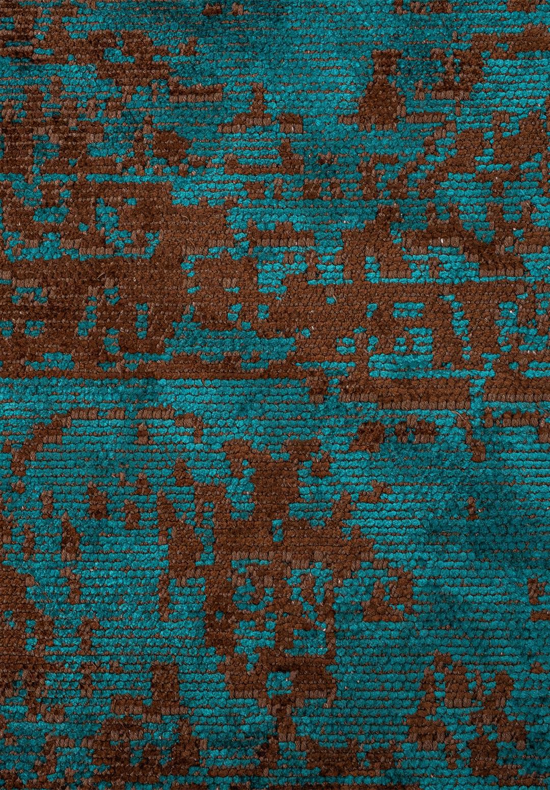MEDALLION KOYU KAHVE - KOYU TURKUAZ HALI