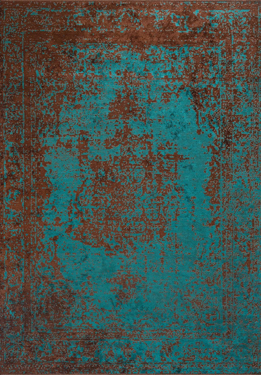 MEDALLION KOYU KAHVE - KOYU TURKUAZ HALI