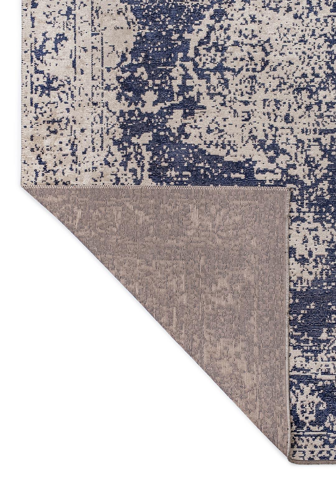 MEDALLION BEJ - KOYU LACİVERT HALI