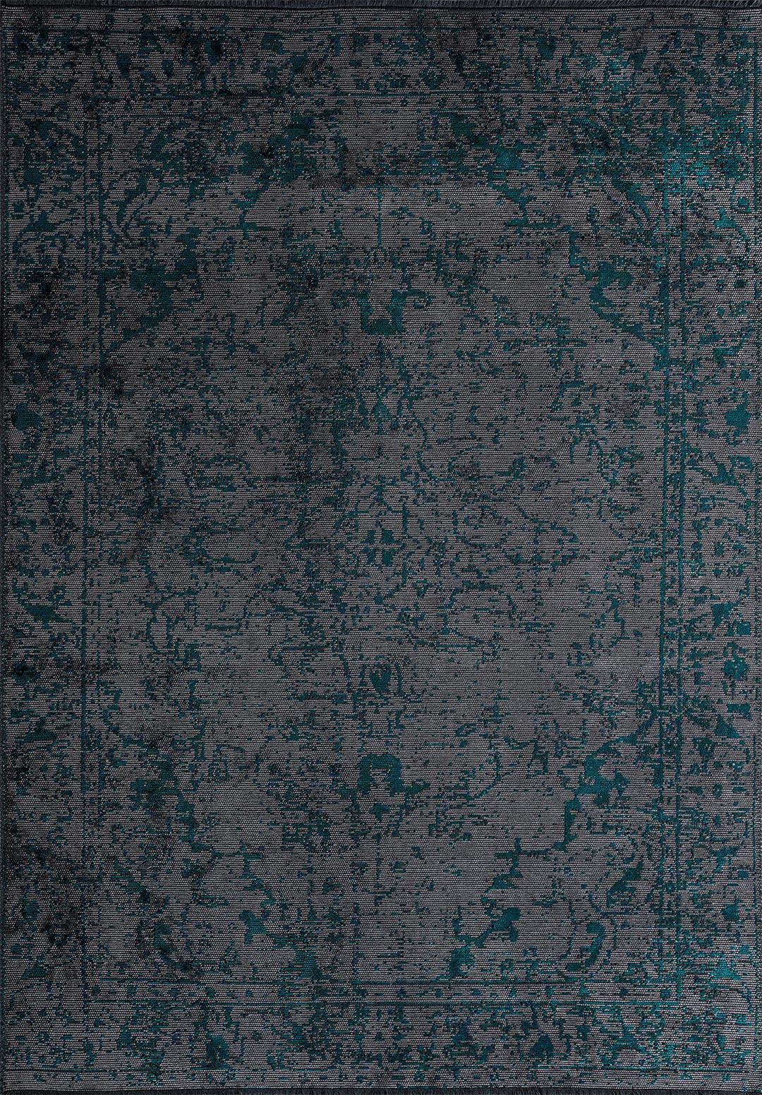 IVY GRİ - KOYU TURKUAZ HALI