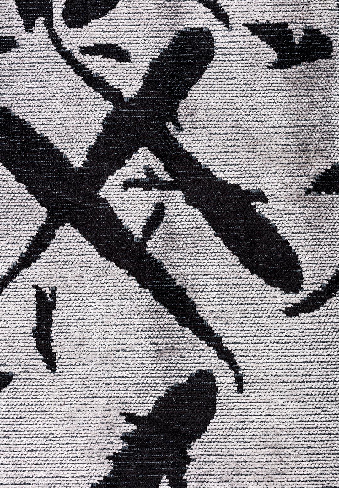 FADE BLACK - LIGHT GREY RUG