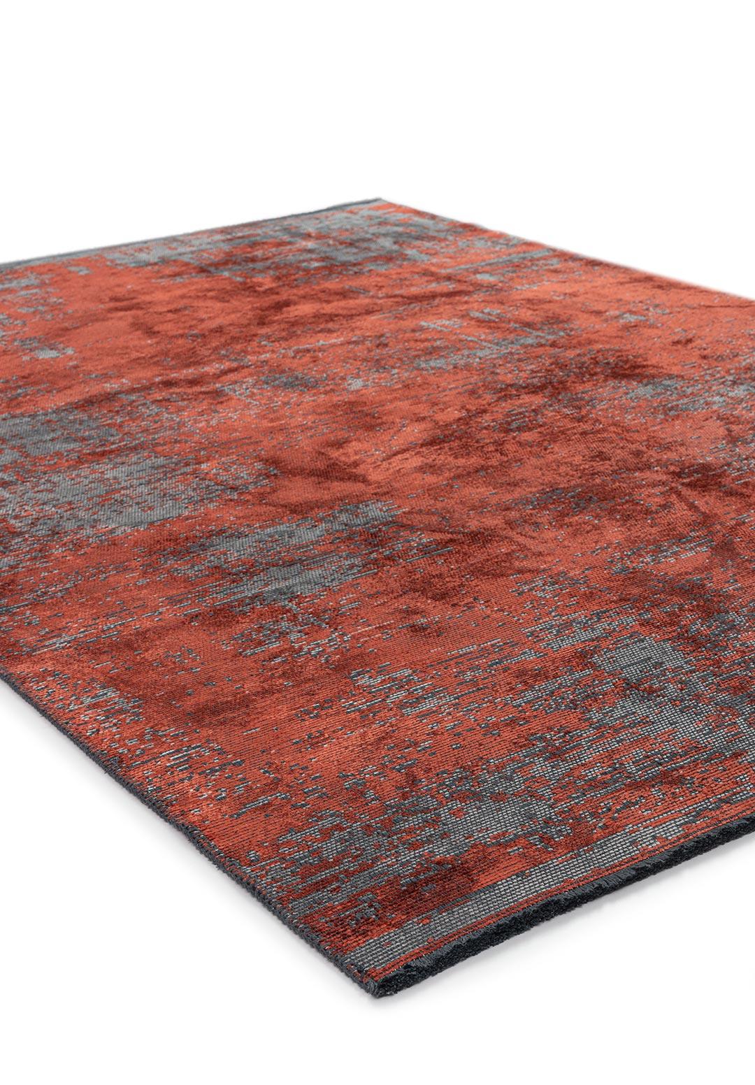 SURFACE GRİ - KOYU KİREMİT HALI