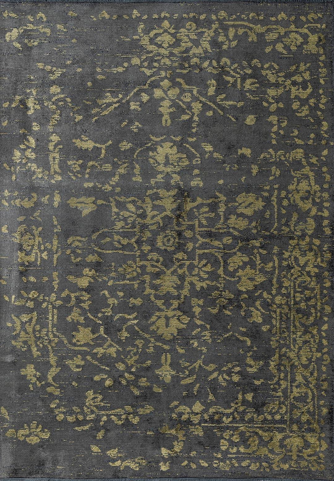 FLORA GREEN - ANTHRACITE RUG
