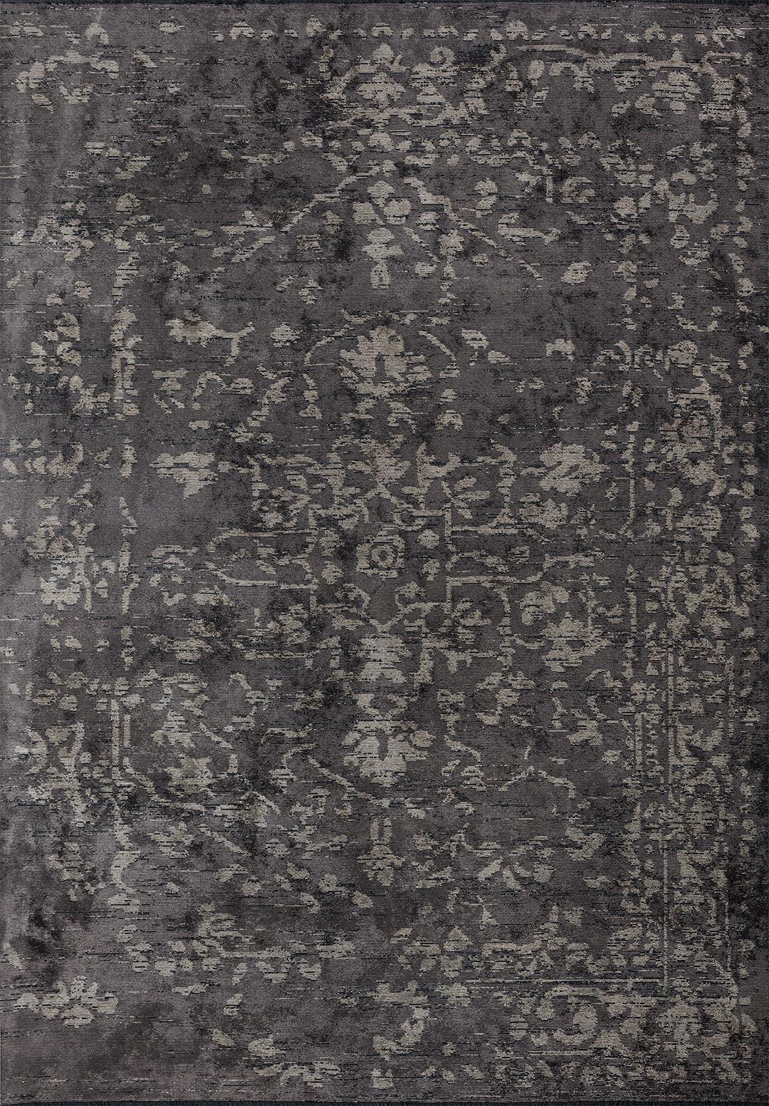FLORA BEIGE - DARK GREY RUG