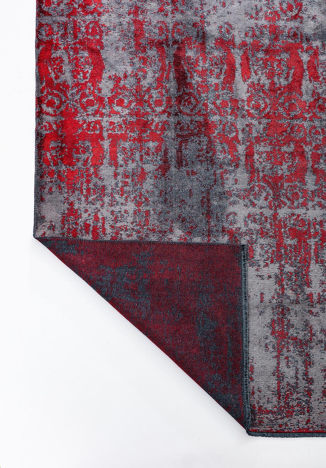 CAESAR DARK GREY - RED RUG