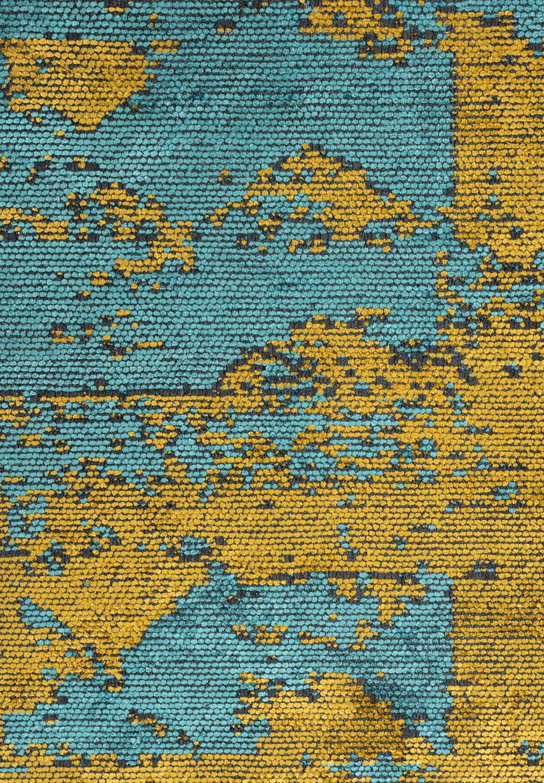 TRIANGLE YELLOW - TURQUOISE RUG