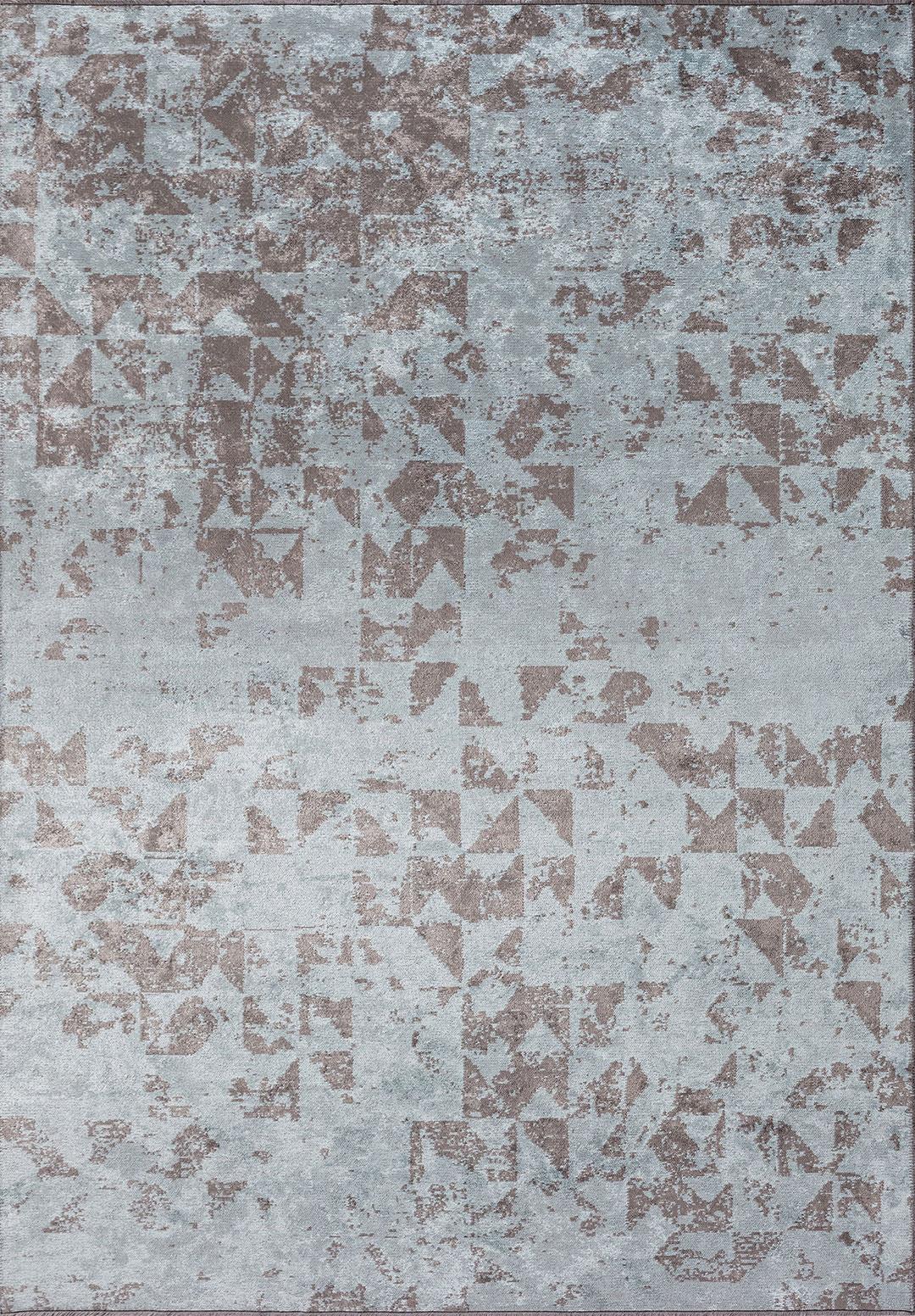 TRIANGLE BUZ MAVİSİ - KOYU GRİ HALI