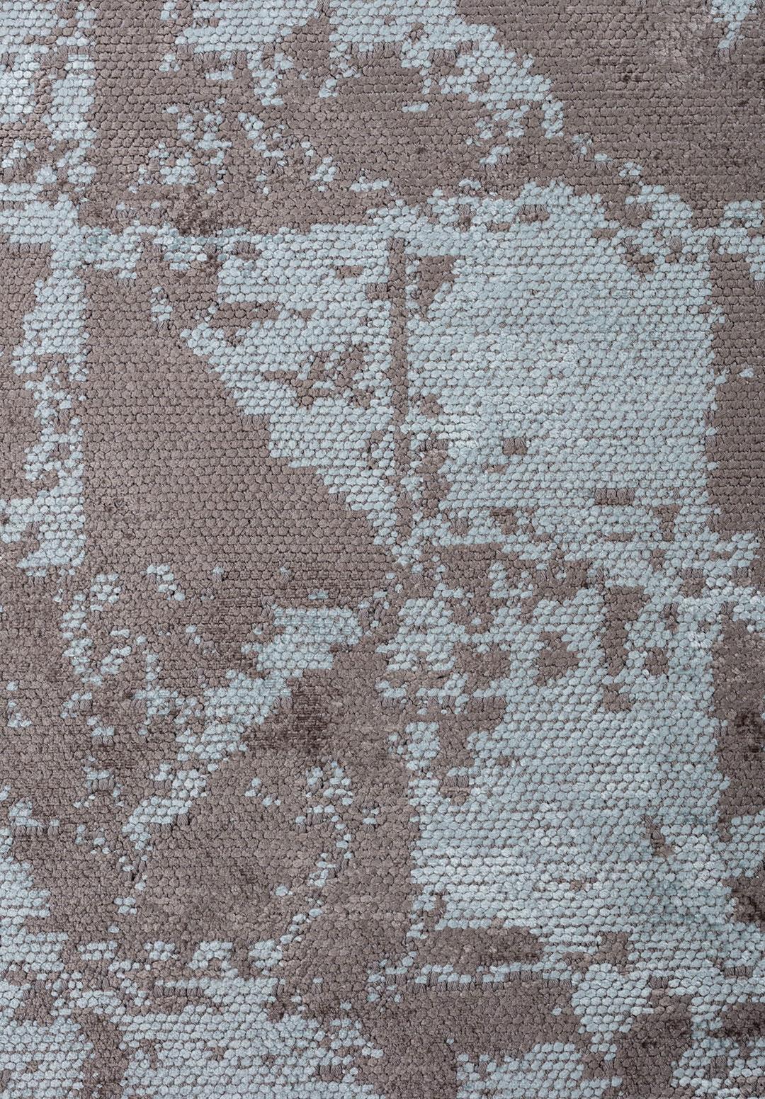 TRIANGLE BUZ MAVİSİ - KOYU GRİ HALI