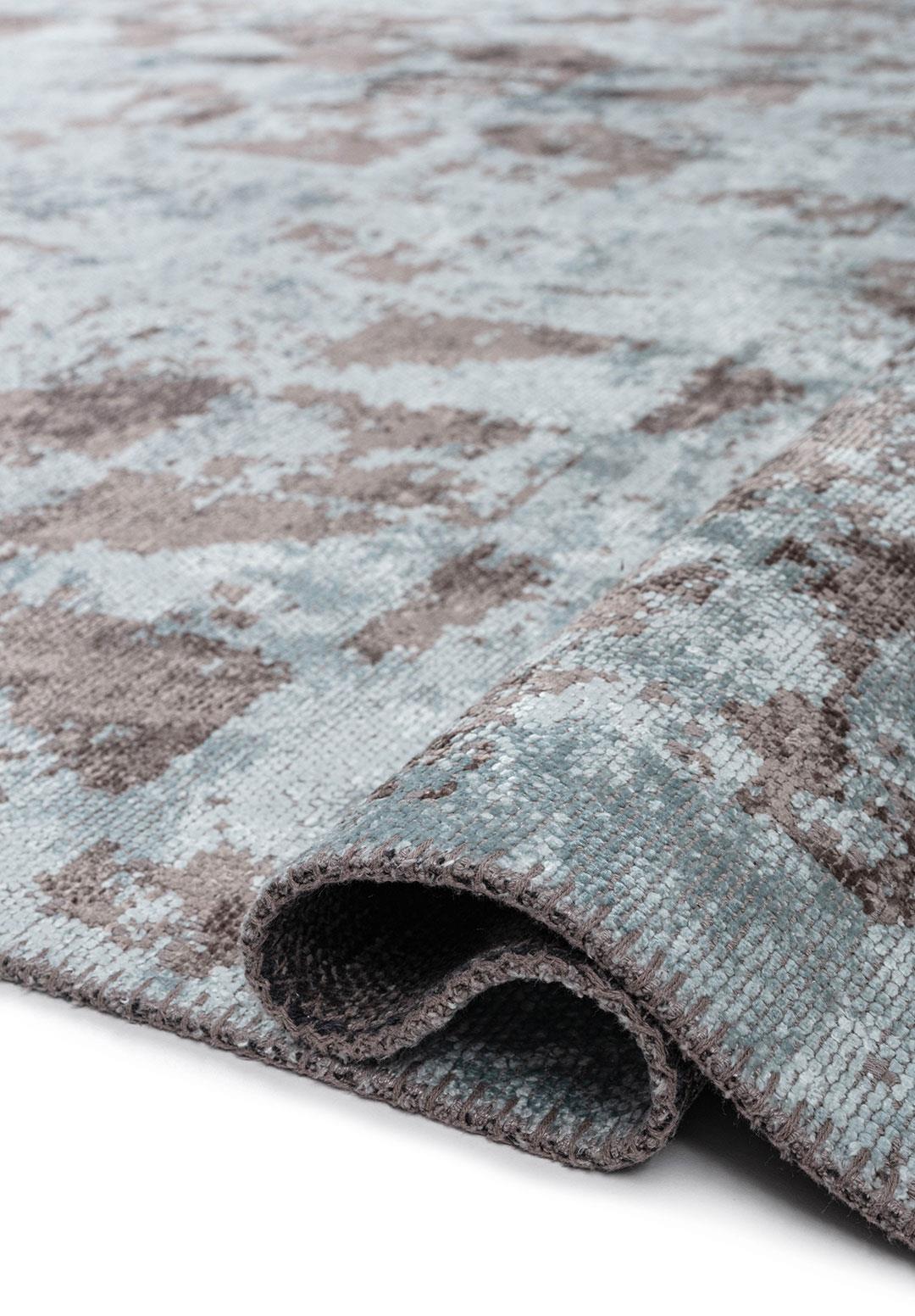 TRIANGLE BUZ MAVİSİ - KOYU GRİ HALI