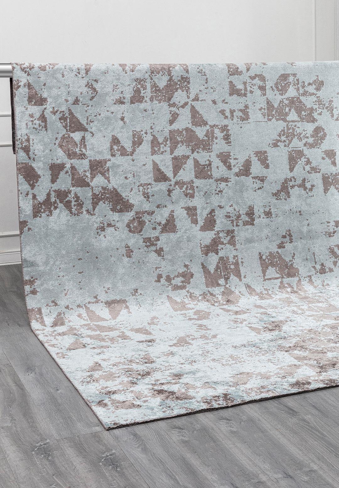 TRIANGLE BUZ MAVİSİ - KOYU GRİ HALI