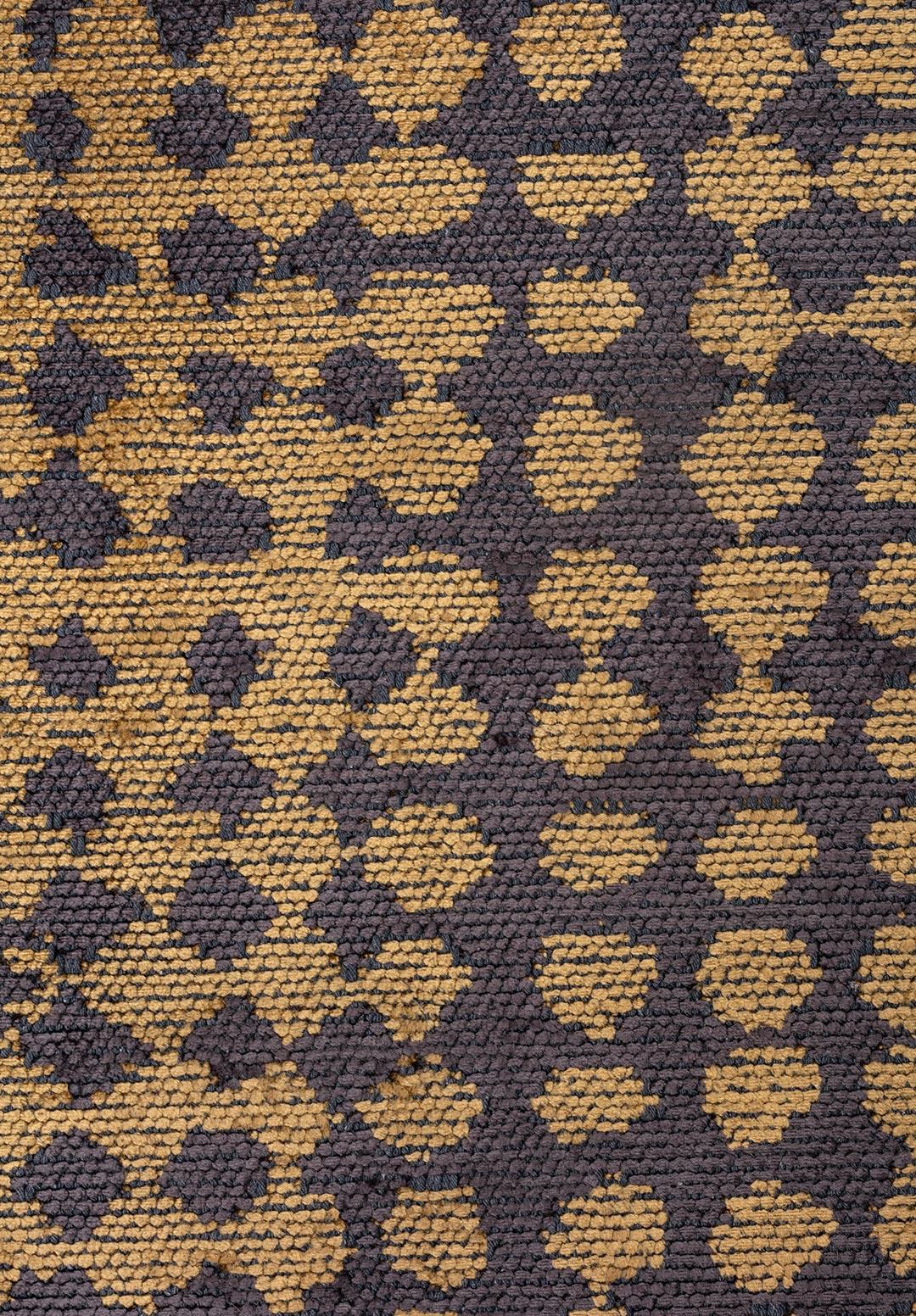 DOTS CHARCOAL - GOLD RUG