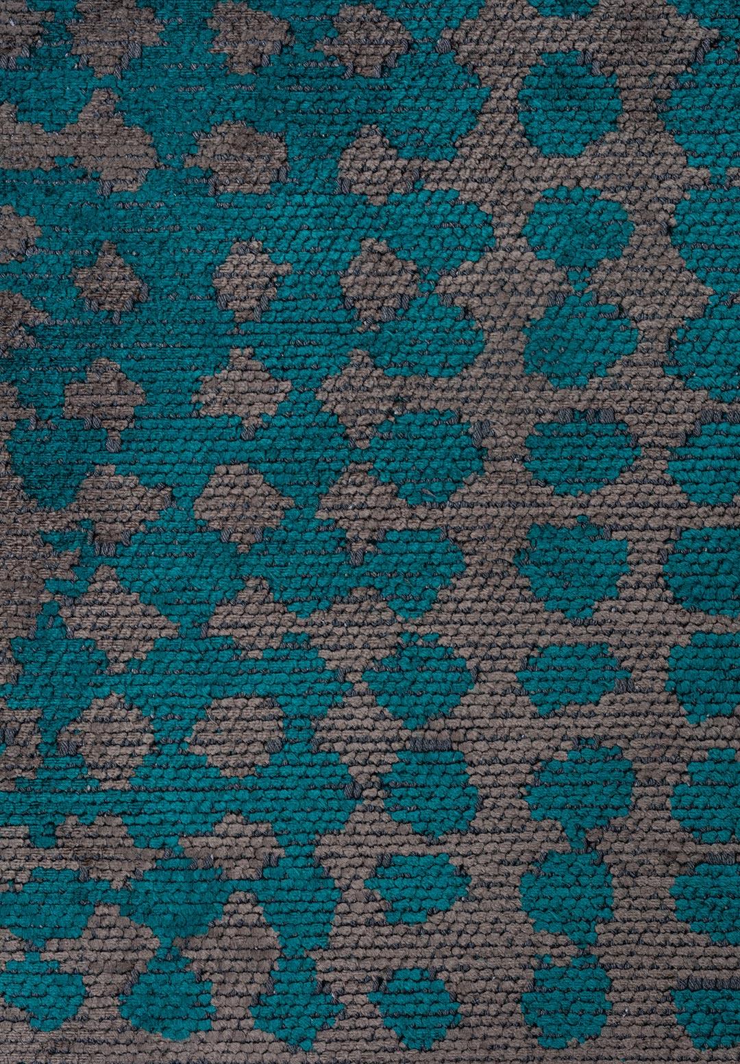 DOTS CHARCOAL - DARK TURQUOISE RUG