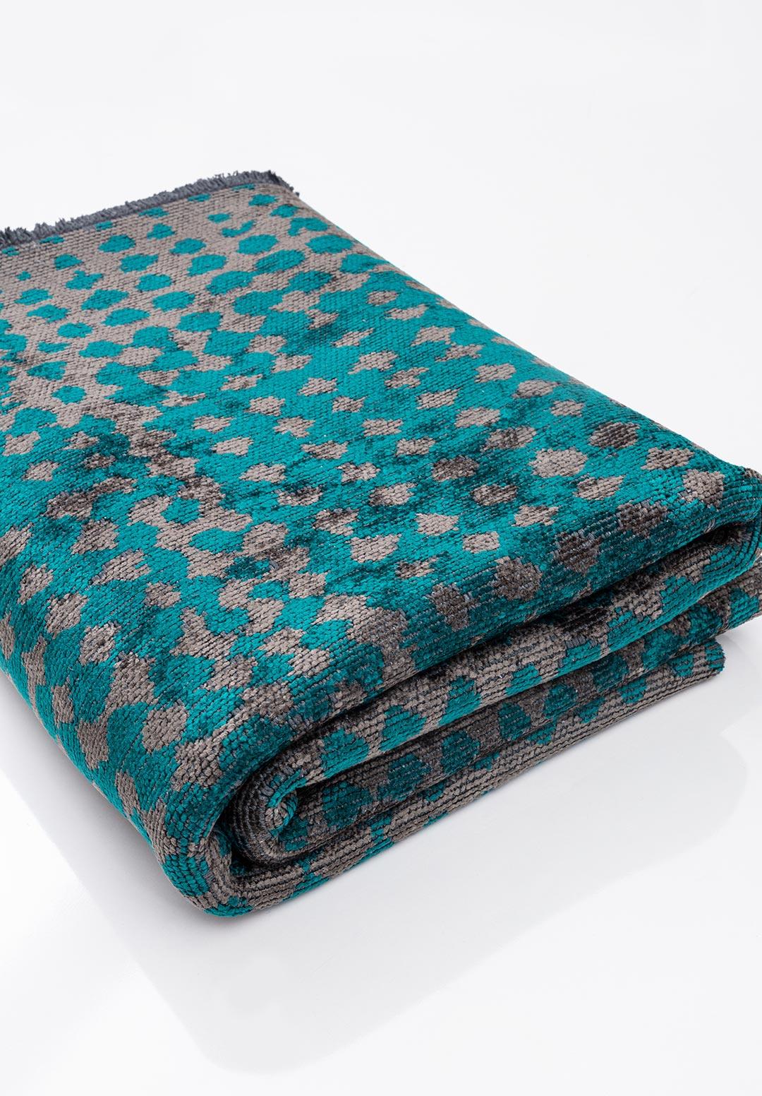 DOTS CHARCOAL - DARK TURQUOISE RUG