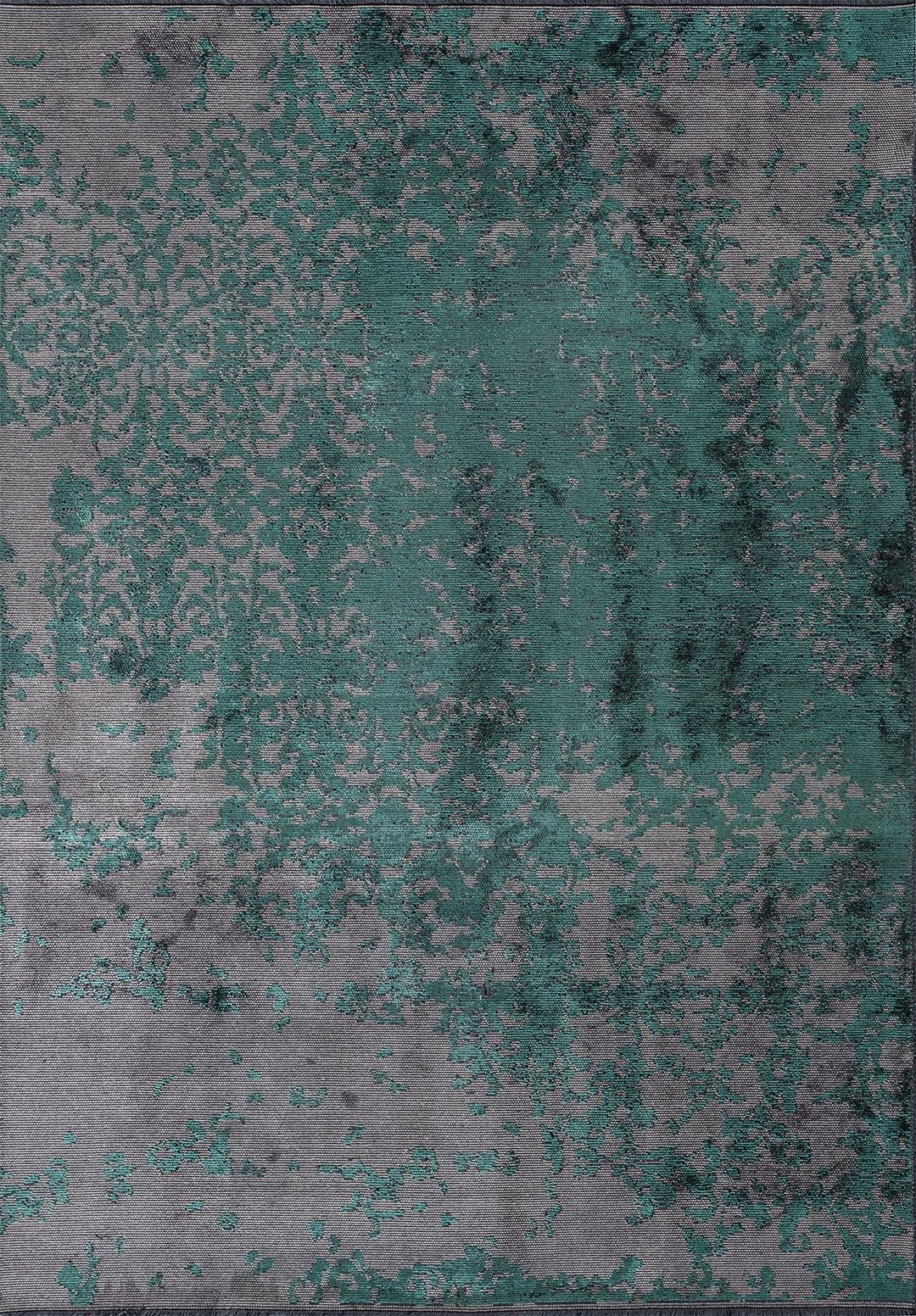 GRACE DARK GREEN - GREY RUG