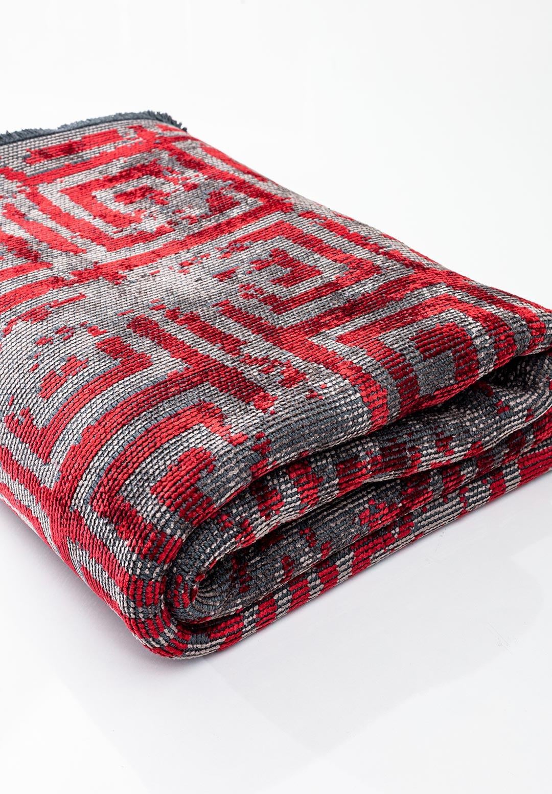HELIX RED - DARK GREY RUG