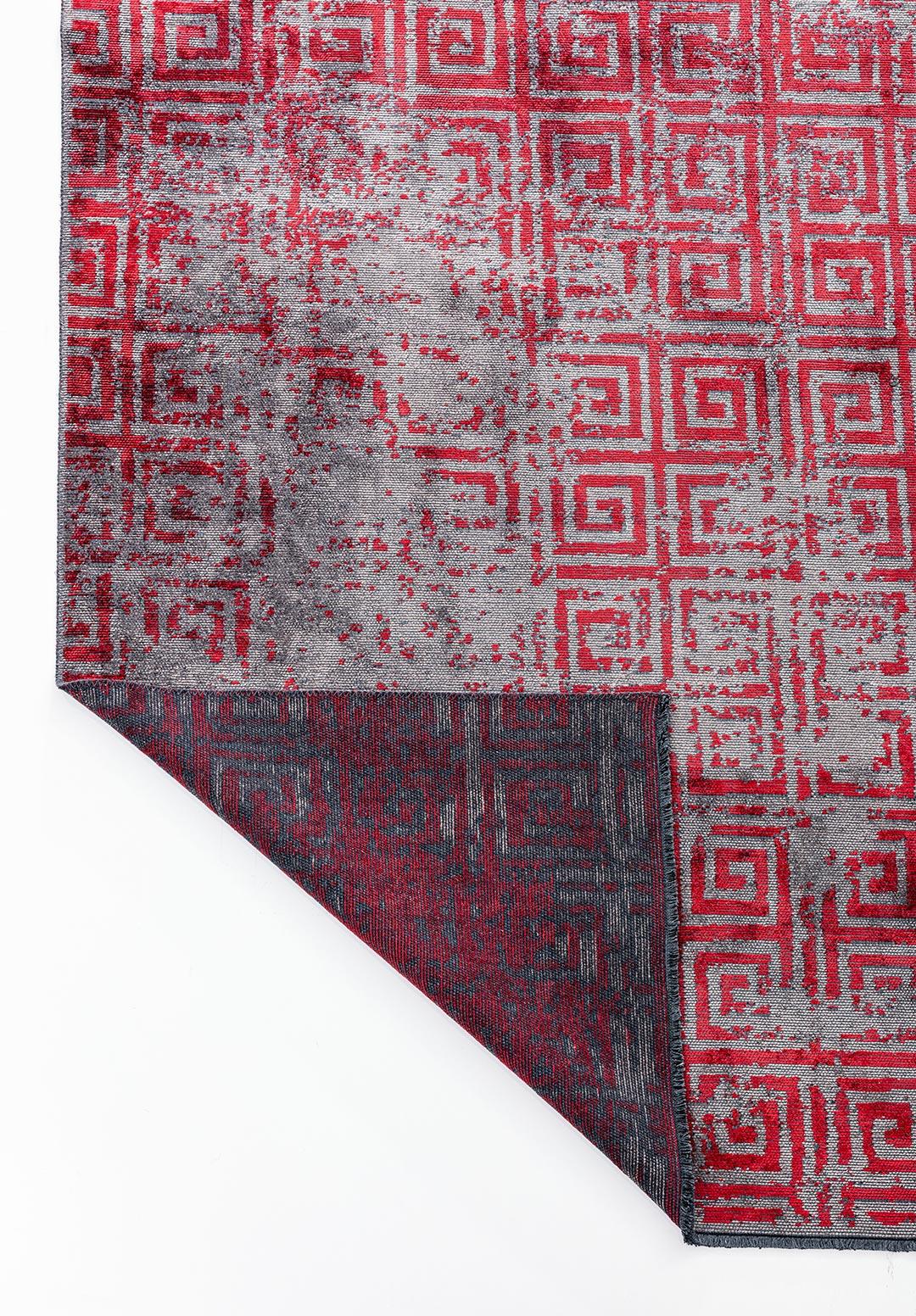 HELIX RED - DARK GREY RUG