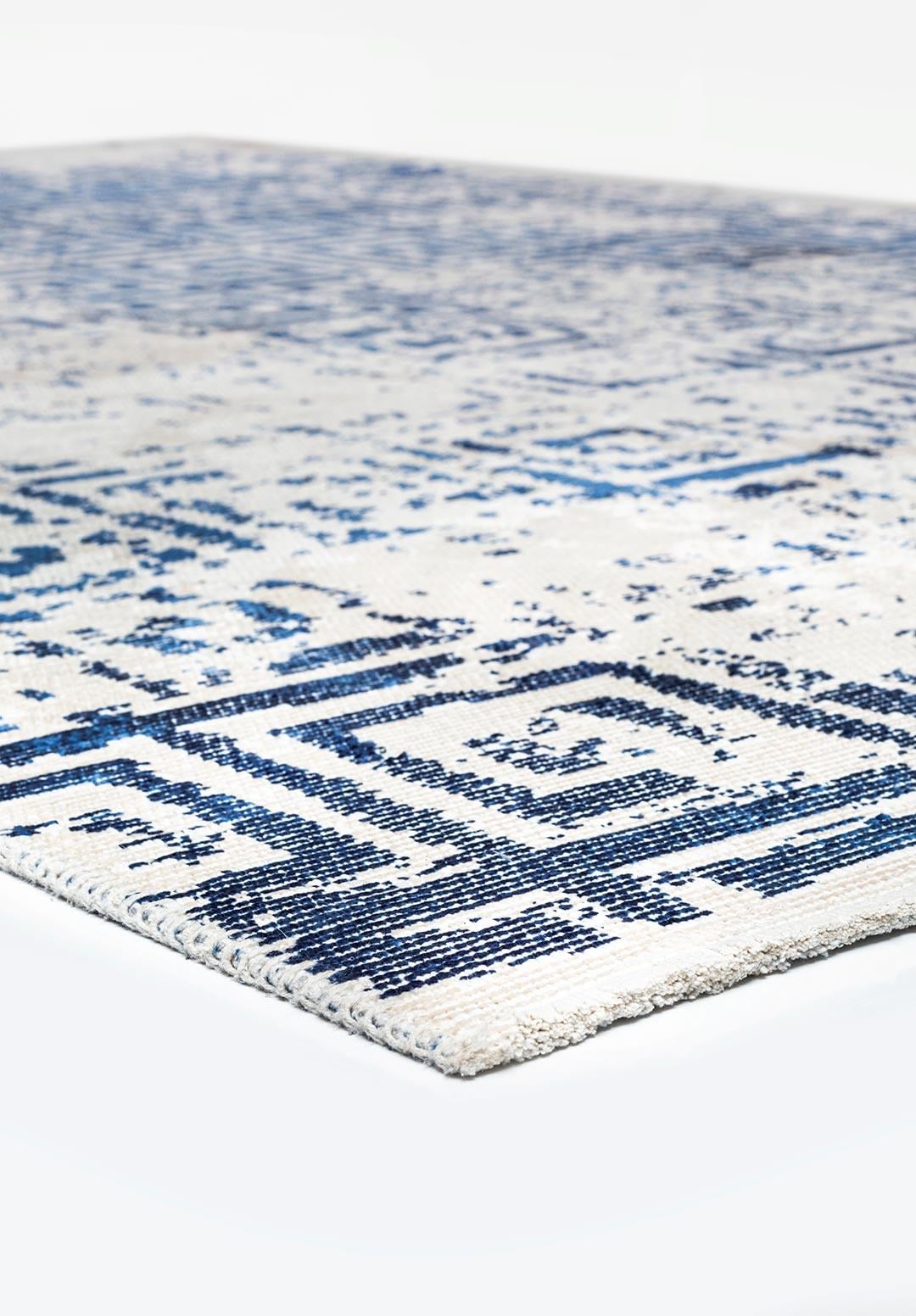 HELIX NAVY BLUE - ECRU RUG