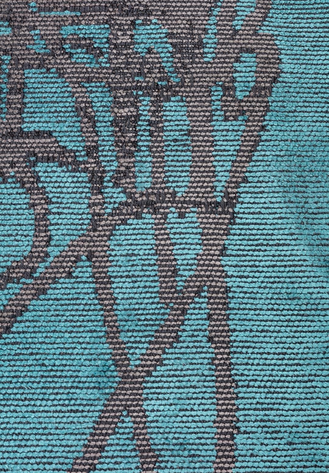 SPLASH TURKUAZ - GRİ HALI