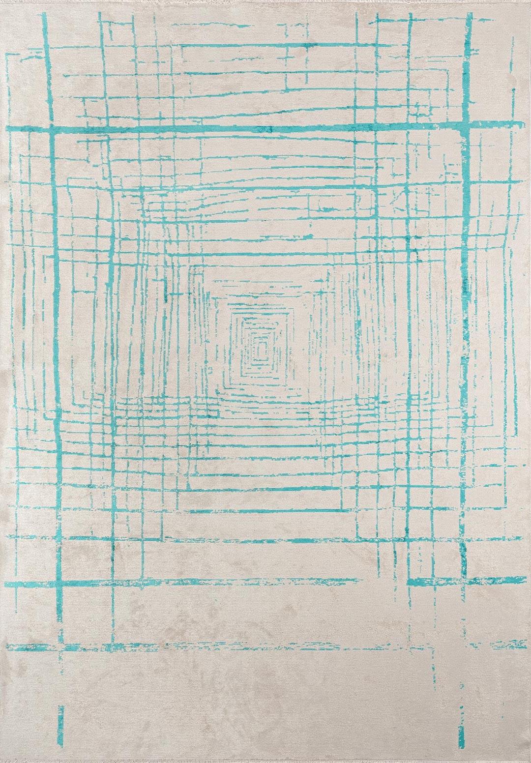 TRANI TURQUOISE - ECRU RUG