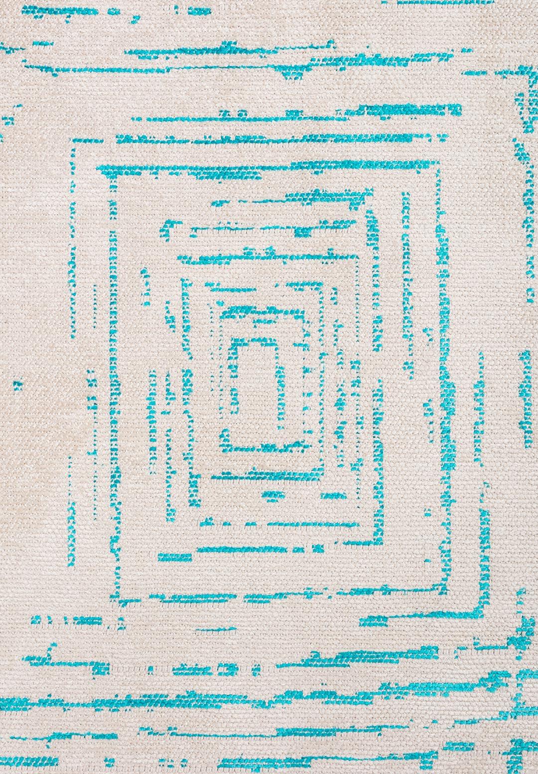 TRANI TURQUOISE - ECRU RUG
