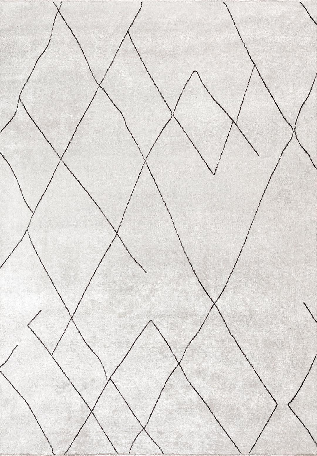 TRIBAL BLACK - ECRU RUG