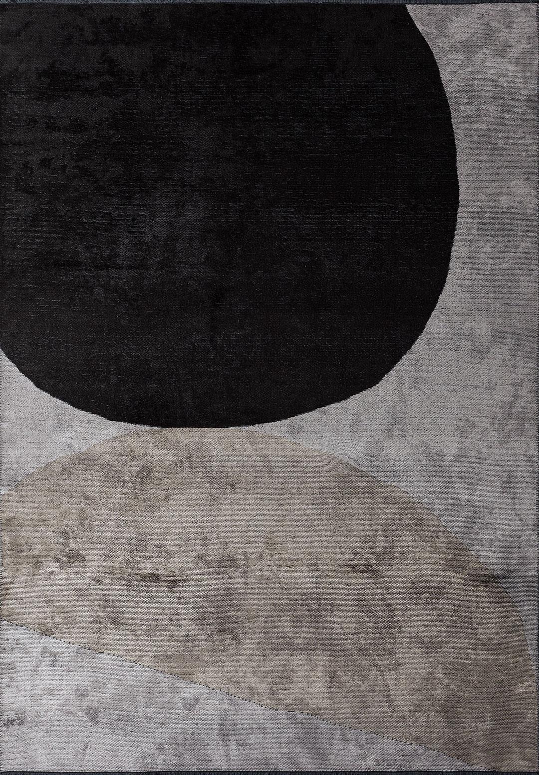 METEOR BLACK - NOUGAT - LIGHT GREY RUG