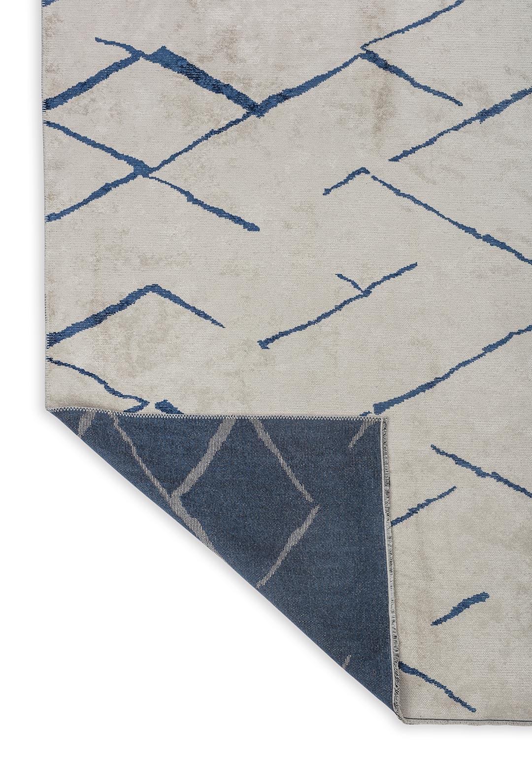 WAVE NAVY BLUE - ECRU RUG