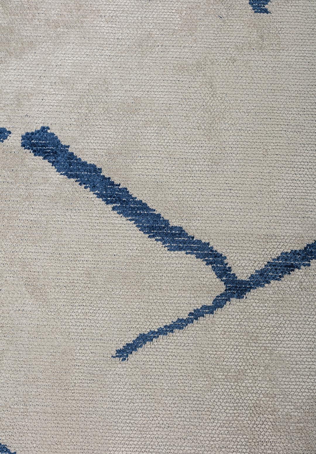 WAVE NAVY BLUE - ECRU RUG